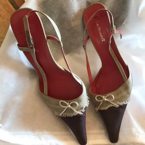 LK Bennett (UK) NEW Strappy Pumps - linen 2 tone